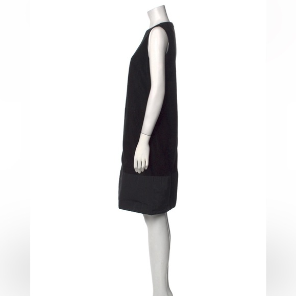 Dolce & Gabbana Black Suede Crew Neck Knee Length Dress - Picture 13 of 13